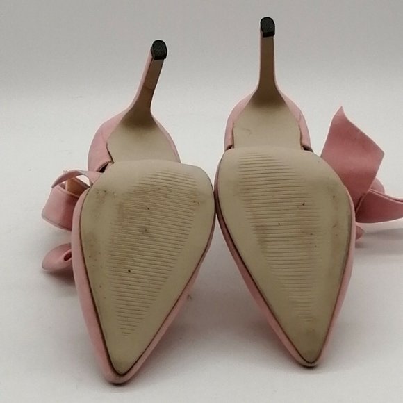 MM July Womens Cut Out High Heel Hook Loop Ankle Strap Stiletto Pink EUR 38 - Picture 4 of 10